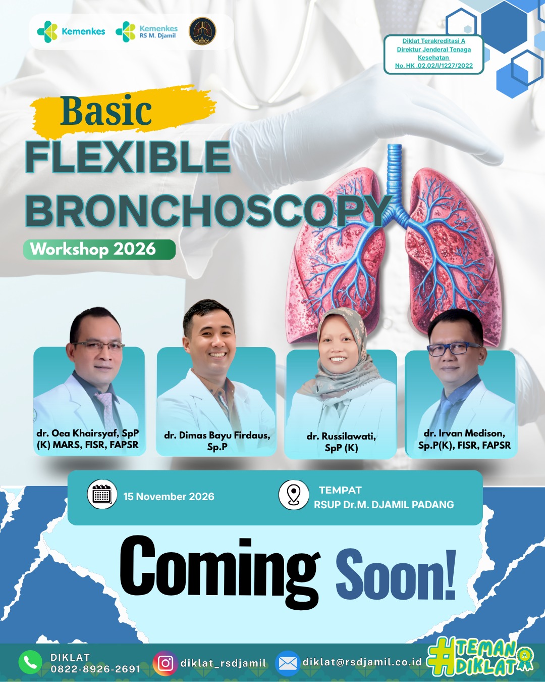 ParuPadang Basic Flexible Bronchoscopy Workshop flyer